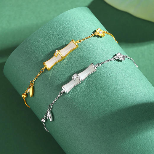 Winy925纯银一梦知竹手链送女友闺蜜节日生日礼物 商品图2