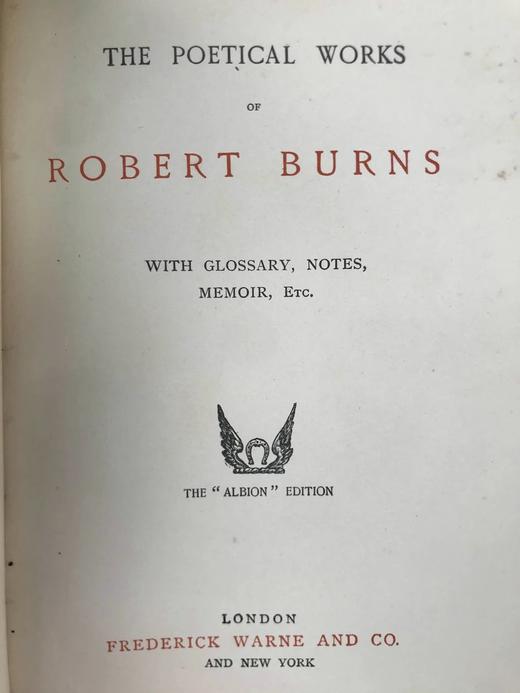 约19世纪后期 彭斯诗集 1幅肖像插图 全真皮精装32开 商品图2