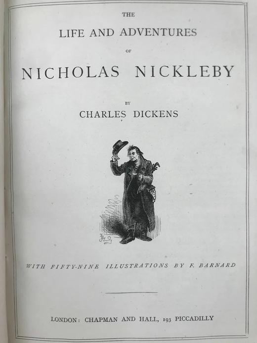 约19世纪后期 狄更斯《尼古拉斯·尼克贝》 59幅插图 真皮精装16开 商品图2