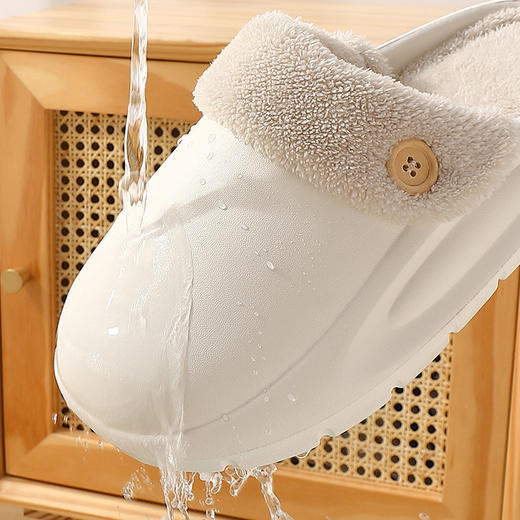 【冬日防水棉拖鞋】可拆卸棉拖鞋女冬季家居家用情侣室内保暖厚底棉拖鞋男士外穿。ry 商品图1