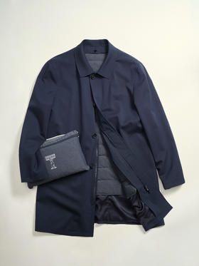 Loro Piana Storm System 美丽诺羊毛防水鹅绒（内胆可拆卸）单排扣风衣