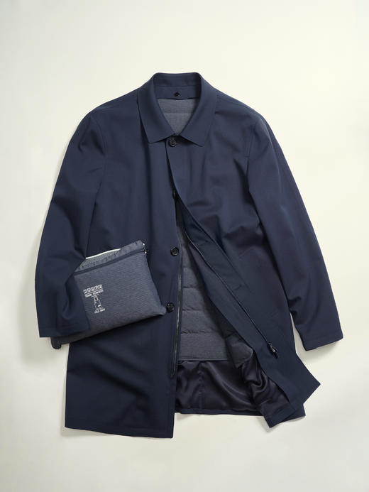 Loro Piana Storm System 美丽诺羊毛防水鹅绒（内胆可拆卸）单排扣风衣 商品图0