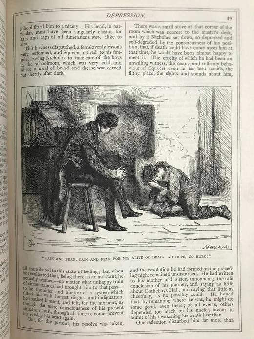 约19世纪后期 狄更斯《尼古拉斯·尼克贝》 59幅插图 真皮精装16开 商品图14