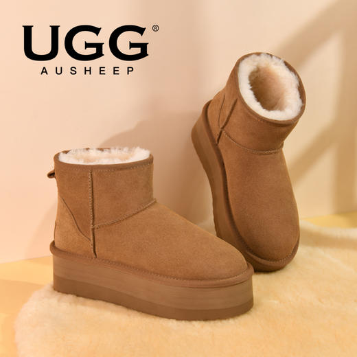 澳洲UGG低筒厚底羊皮毛一体雪地靴女士秋冬鞋女鞋 商品图1