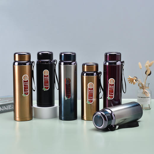 渐变吊带运动水壶星星大壶手提款316不锈钢真空保温杯 商品图1