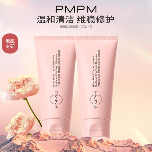严选 | PMPM玫瑰红茶/海茴香氨基酸洗面奶 100g*2支 温和清洁 泡沫绵密丰富 商品图1