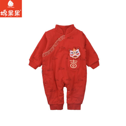 棉果果专柜同款冬季新品男童女童中国风夹棉连体衣M502722824668 商品图1