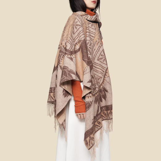 大英博物馆 盖亚·安德森猫系列 羊毛提花 斗篷披肩 围巾礼盒 商品图1