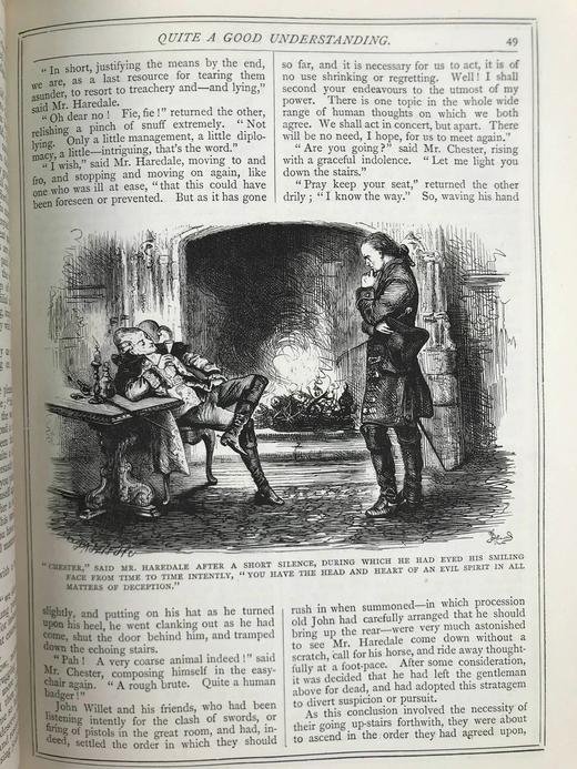 约19世纪后期 狄更斯《巴纳比·拉奇/双城记》 71幅插图 真皮精装16开 商品图14