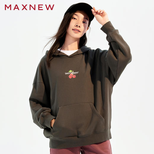 【卫衣】廓形印花连帽卫衣1N4222406 商品图0