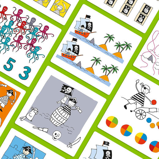 德国 HABA 逻辑游戏-拓展卡牌 题卡补充包 不含底座 5岁 【海盗】主题 -306124 商品图2