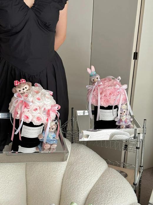 蝴蝶结永生花玩偶抱抱桶 商品图10