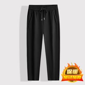 【加绒】【新款DSF】大依优型大码松紧腰直筒休闲加绒运动裤卫裤休闲裤加肥加大运动长裤胖子裤子