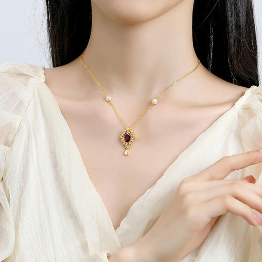 Winy925纯银蔷薇心事项链送女友闺蜜节日生日礼物 商品图3