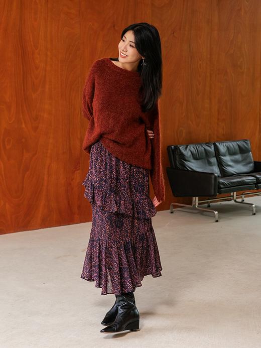 重磅13支超幼马海毛 拉毛质感温暖慵懒oversize宽松 套头毛衫FJ480623O 商品图3