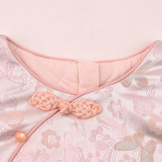 棉果果专柜同款冬季新品女童中国风锦缎夹棉背心裙M522200824658 商品图3