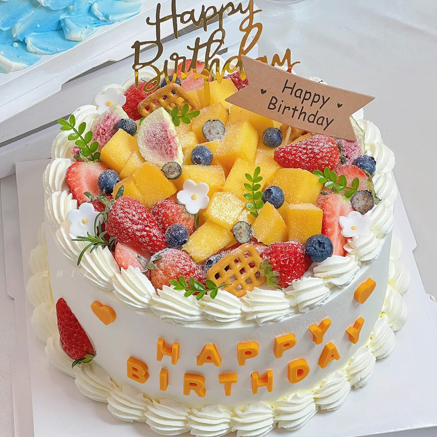 【缤纷果园】多种水果，食欲满满-水果夹心生日蛋糕