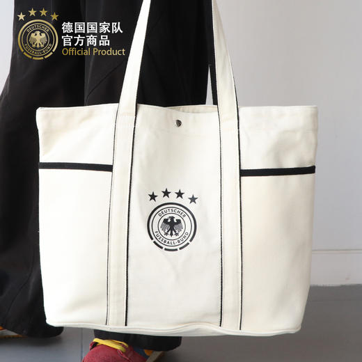【官方正版】德国国家队 | 白色队徽款手提包托特包大容量球迷周边 商品图1