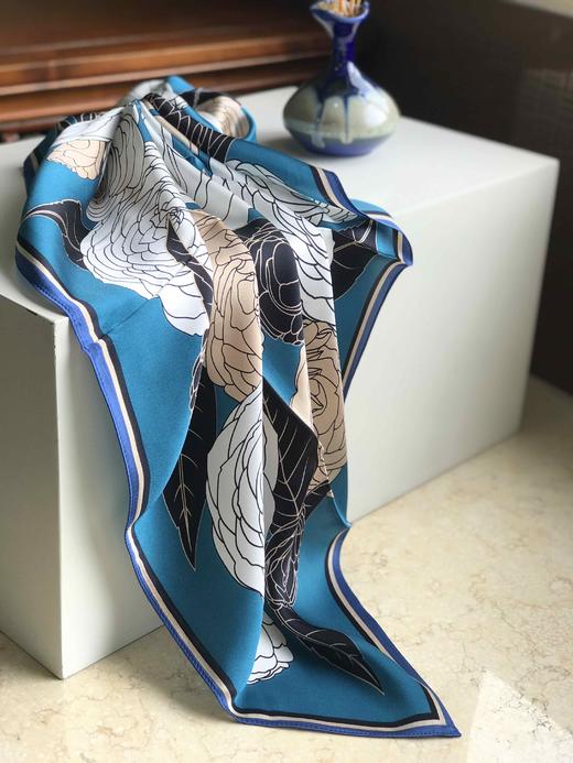 优品堂【花魁方巾】桑蚕丝90x90方巾 商品图10