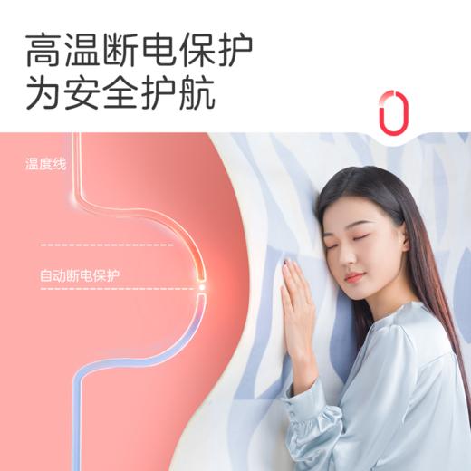 彩虹电热毯（宽1.8*长2.0米）双控双温特大宽幅舒适绒双人电热毯1538AA【开关、花色随机】 商品图2