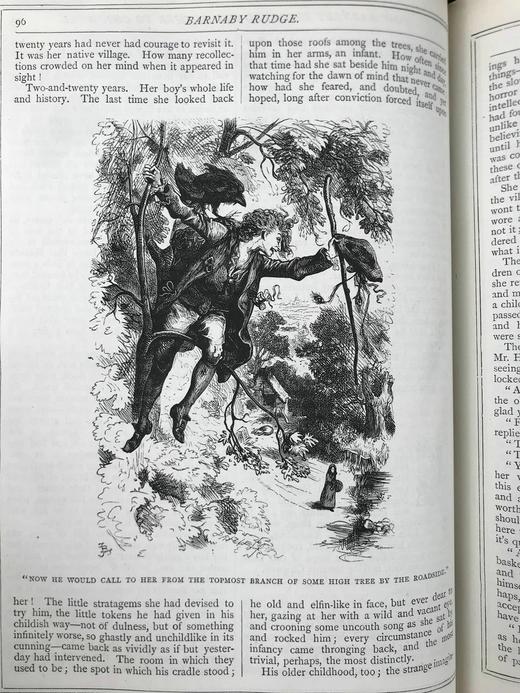 约19世纪后期 狄更斯《巴纳比·拉奇/双城记》 71幅插图 真皮精装16开 商品图8