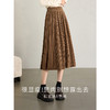 【专属特价】熙世界复古绒感百褶半身裙女秋季2025新款高腰赫本气质a字裙伞裙 商品缩略图1