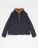 Yves Salomon - Down Jacket Technical Fabric /Mink - Navy/Pastel - 女装 - 羽绒服 - 深蓝色 商品缩略图0