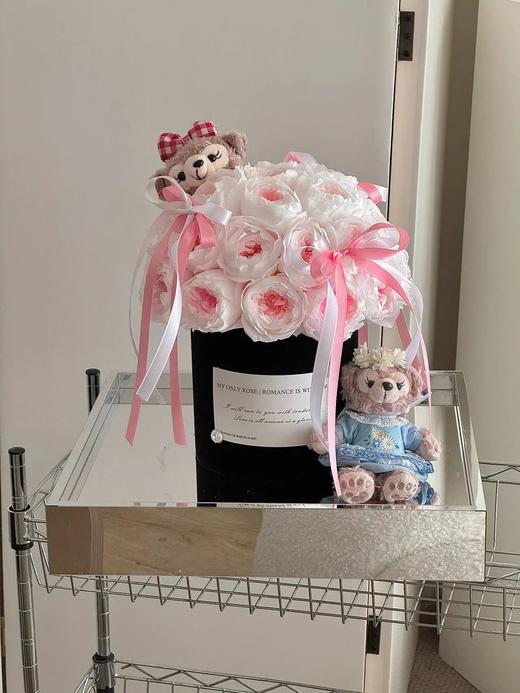 蝴蝶结永生花玩偶抱抱桶 商品图8