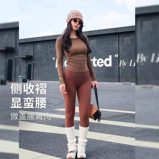 跃牌【周游世界系列】2024秋冬新款抗菌套头保暖拉绒运动长袖收腰抽褶运动服TP0781 商品图2