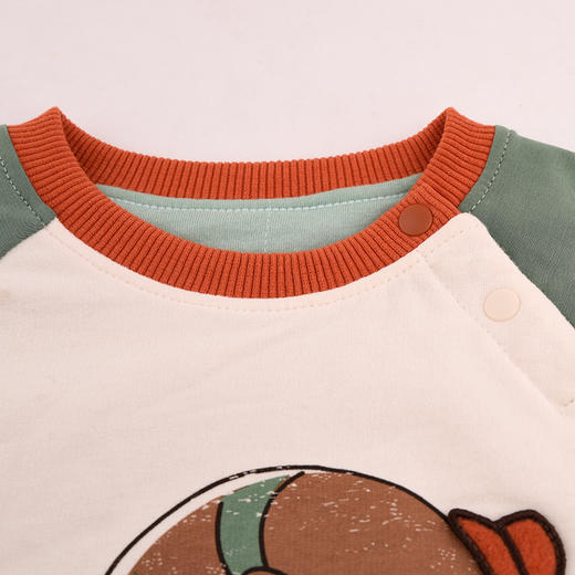 棉果果专柜同款冬季新品男童夹棉套头卫衣M412180824628 商品图4