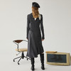 谜底针织连衣裙长袖女2024冬季新品通勤风修身拼接长裙244MZ1847 商品缩略图2