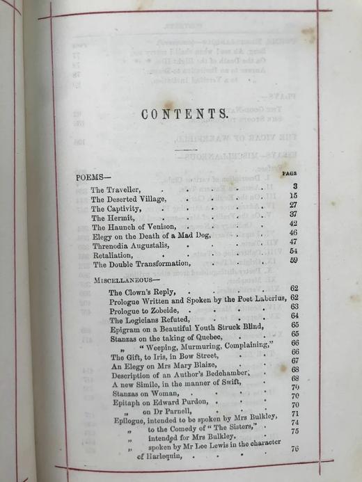 约19世纪后期 戈德史密斯诗歌与散文集 6幅钢版画插图 全真皮精装32开 商品图6