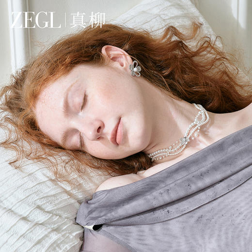 ZEGL真柳设计师lacelady芭蕾系列花朵耳钉女独特耳环人造珍珠耳饰 商品图3