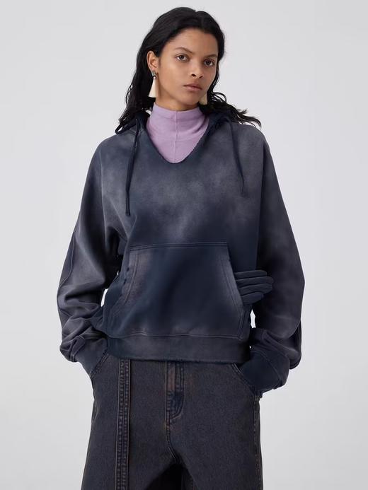 Simple Project/Y24177/短宽挖领做旧卫衣 商品图0