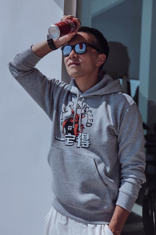 严素 一定得 纯棉套头帽衫  男女通款 严素态度 帽衫卫衣 加厚绒里 商品图2