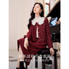 【1件75折】熙世界红色小香风套装女秋冬新款法式娃娃领短款外套半身裙两件套 商品缩略图0