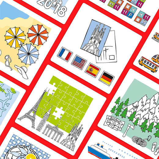 德国 HABA 逻辑游戏-拓展卡牌 题卡补充包 不含底座 7岁 【假日旅行】主题 -1307154001 商品图1