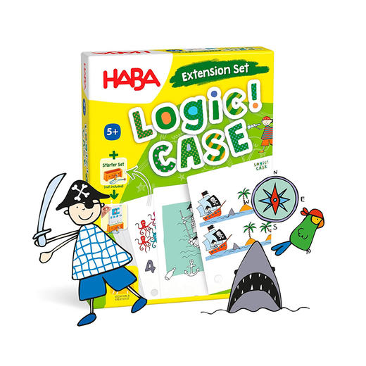 德国 HABA 逻辑游戏-拓展卡牌 题卡补充包 不含底座 5岁 【海盗】主题 -306124 商品图0