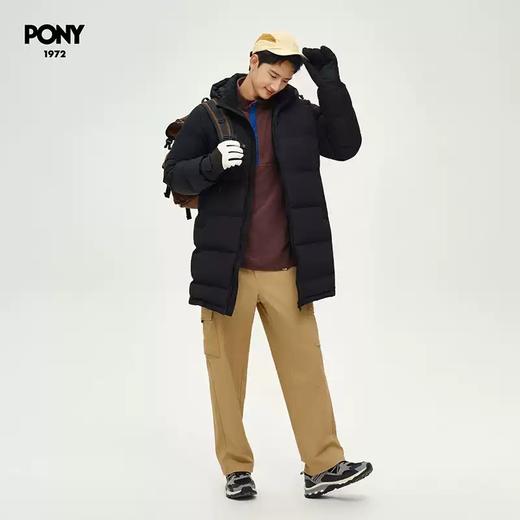 4.9折【自营】pony/波尼  1972秋冬新品男子中长款运动保暖羽绒服外套 244M2OF13BK 商品图2