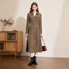 复古简约设计感翻领长袖连衣裙女秋冬保暖磨毛百褶长裙V4142670 商品缩略图3