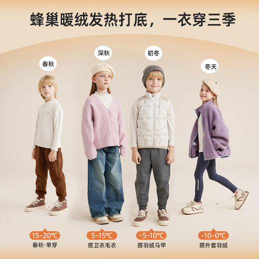 【蜂巢绒面料 软糯高弹】儿童基础百搭打底T恤PDT2303 商品图1