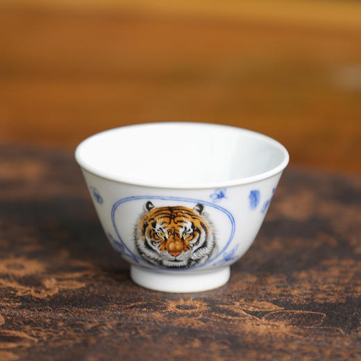 一儒堂繁花生肖开窗虎头杯 商品图2