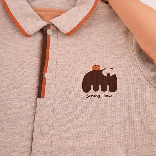 棉果果专柜同款冬季新品男童两件套全棉夹棉连体衣M412722824621 商品图5