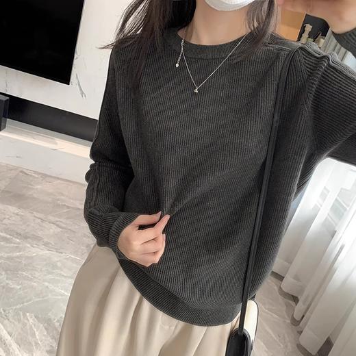 24秋冬- 肩线显瘦坑条密针合身款内搭毛衣【包邮/三天无理由退换】 商品图2