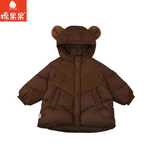 棉果果专柜同款冬季新品女童中长款羽绒服M422102924545 商品图1
