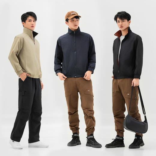 SKAH男款防风抗静电立领夹克 | 轻量化设计、简约休闲、微弹面料、久穿不压身、时尚百搭 商品图6