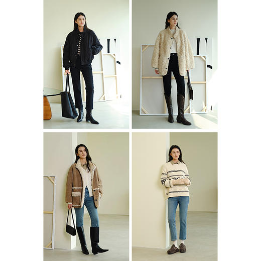 （小眠专属）HeyDress法式德绒牛仔裤女秋冬修身显瘦紧身加绒九分黑色铅笔裤子 商品图2