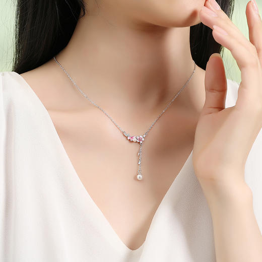 Winy925纯银樱花物语项链送女友闺蜜节日生日礼物 商品图3