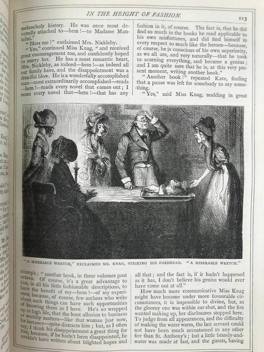 约19世纪后期 狄更斯《尼古拉斯·尼克贝》 59幅插图 真皮精装16开 商品图7