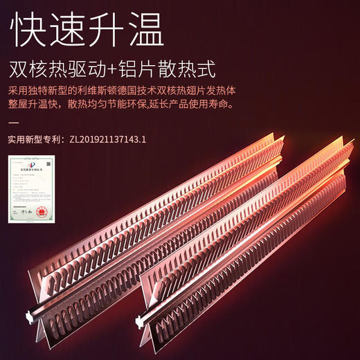 利维斯顿（ILVSD） 德国取暖器节能家用省电暖风欧式快热炉暖气片浴室暖风机电暖气大面积电暖器 2200w APP操控 ≤20㎡适用【加湿】 商品图7